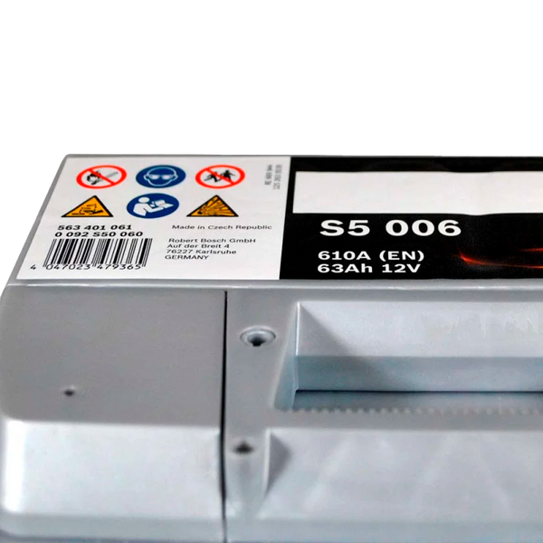 Акумулятор 12V 63AH 610A L+ S5 B13 0092S50060 ( ЗНЯТИЙ З ВИРОБНИЦТВА ) 0 092 S50 060 фото