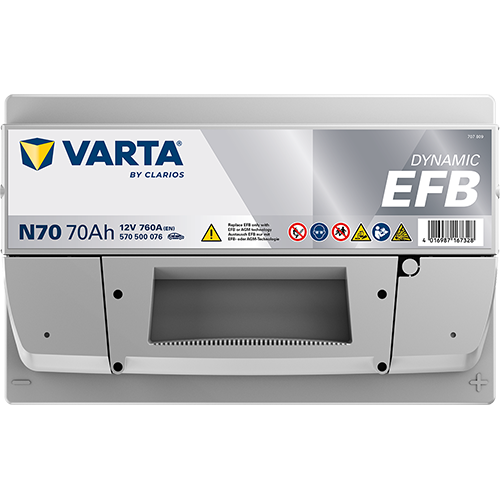 Акумулятор 12V 70AH 760A R+ DYNAMIC EFB 570500076 570 500 076 фото