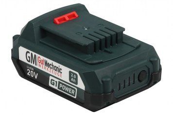 Батарея акумуляторна Gut Mechanic 20v 2ah li-ion з led battery indicator (гарантія 12 місяців) bp02000 BP-02000 фото
