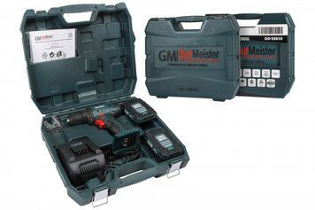 Дриль-шуруповерт акумуляторний Gut Mechanic 20v 2x2.0ah 30nm 21+1 0-400/0-1500 об/хв патрон 10mm cd22030 CD-22030 фото