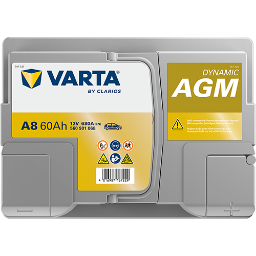 Акумулятор AGM 12V 60AH 680A R+ DYNAMIC 560901068 560 901 068 фото