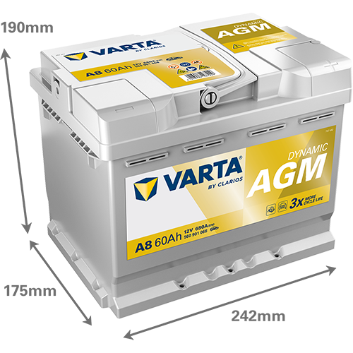 Акумулятор AGM 12V 60AH 680A R+ DYNAMIC 560901068 560 901 068 фото